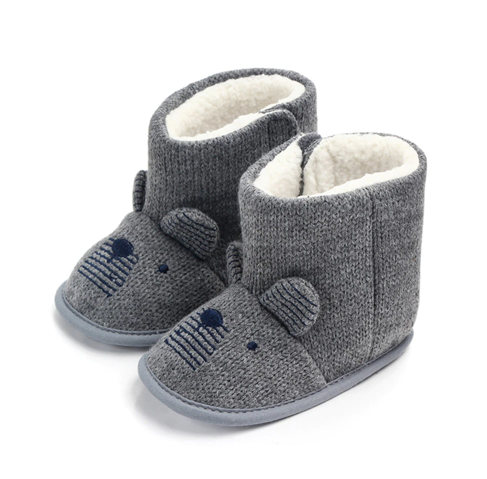 Newborn & Toddler Warm Winter Boots - Teddy Bear